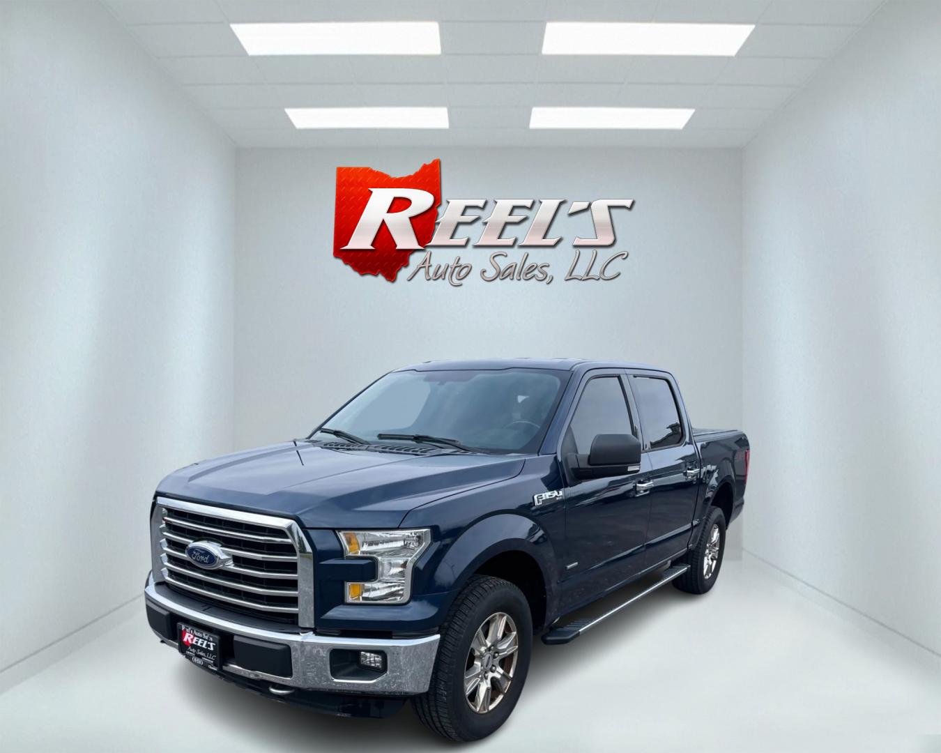 2016 Blue /Gray Ford F-150 XLT SuperCrew 5.5-ft. Bed 4WD (1FTEW1EG9GF) with an 3.5L V6 DOHC 24V TWIN TURBO engine, Automatic transmission, located at 547 E. Main St., Orwell, OH, 44076, (440) 437-5893, 41.535435, -80.847855 - Photo#0